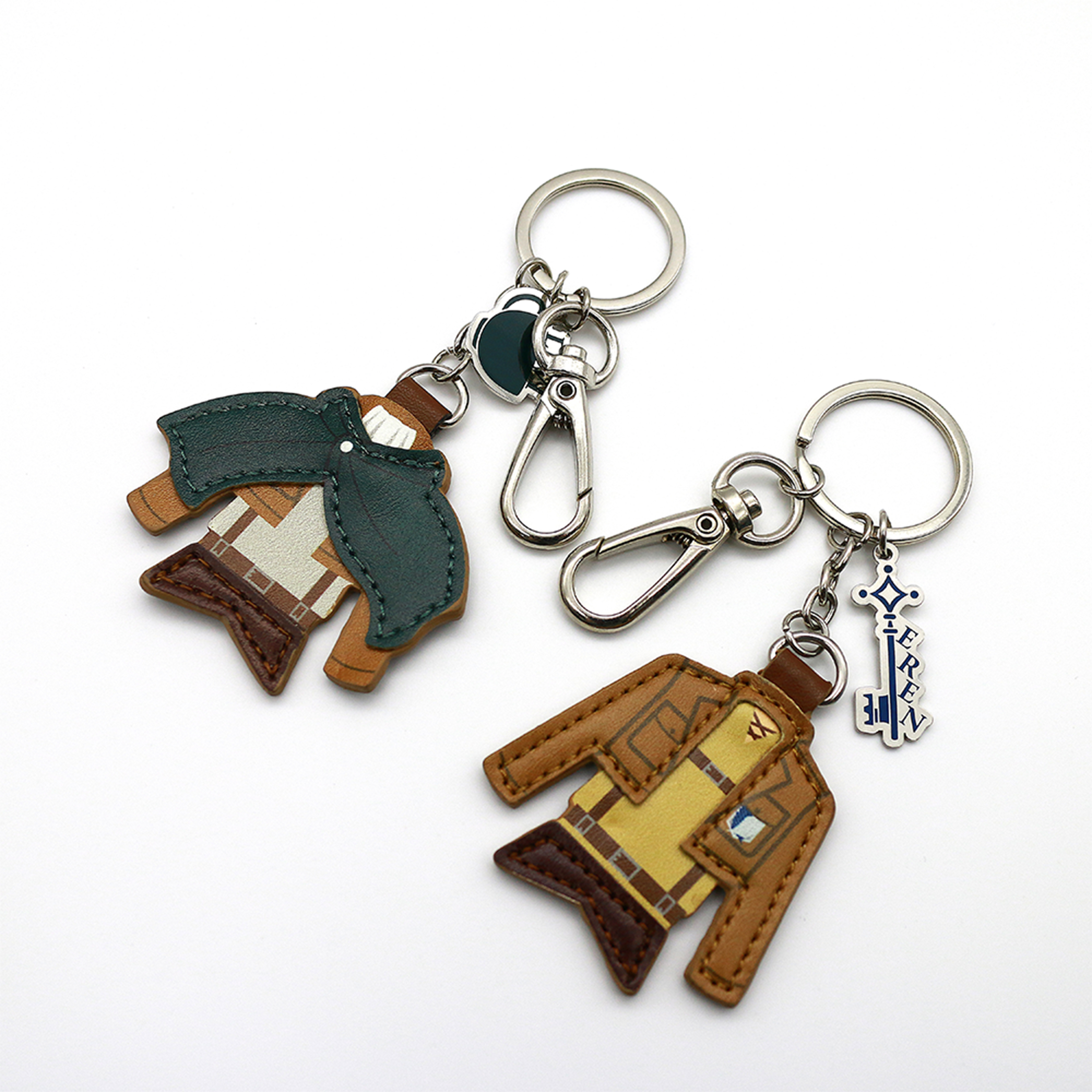 leather+UV print +metal pendant keychain custom,high quality metal keychain custom,
